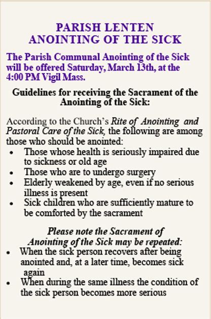 over them, anointing them with oil in the name of the Lord; and the prayer of faith will save the sick persons, and the Lord will raise them up; and if they have committed any sins, their sins will be forgiven them. . Rite of anointing of the sick pdf